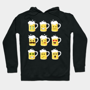 Beer Mugs Faces Emoji Shirt Hoodie